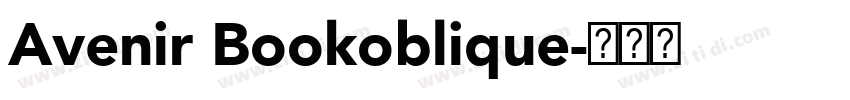 Avenir Bookoblique字体转换